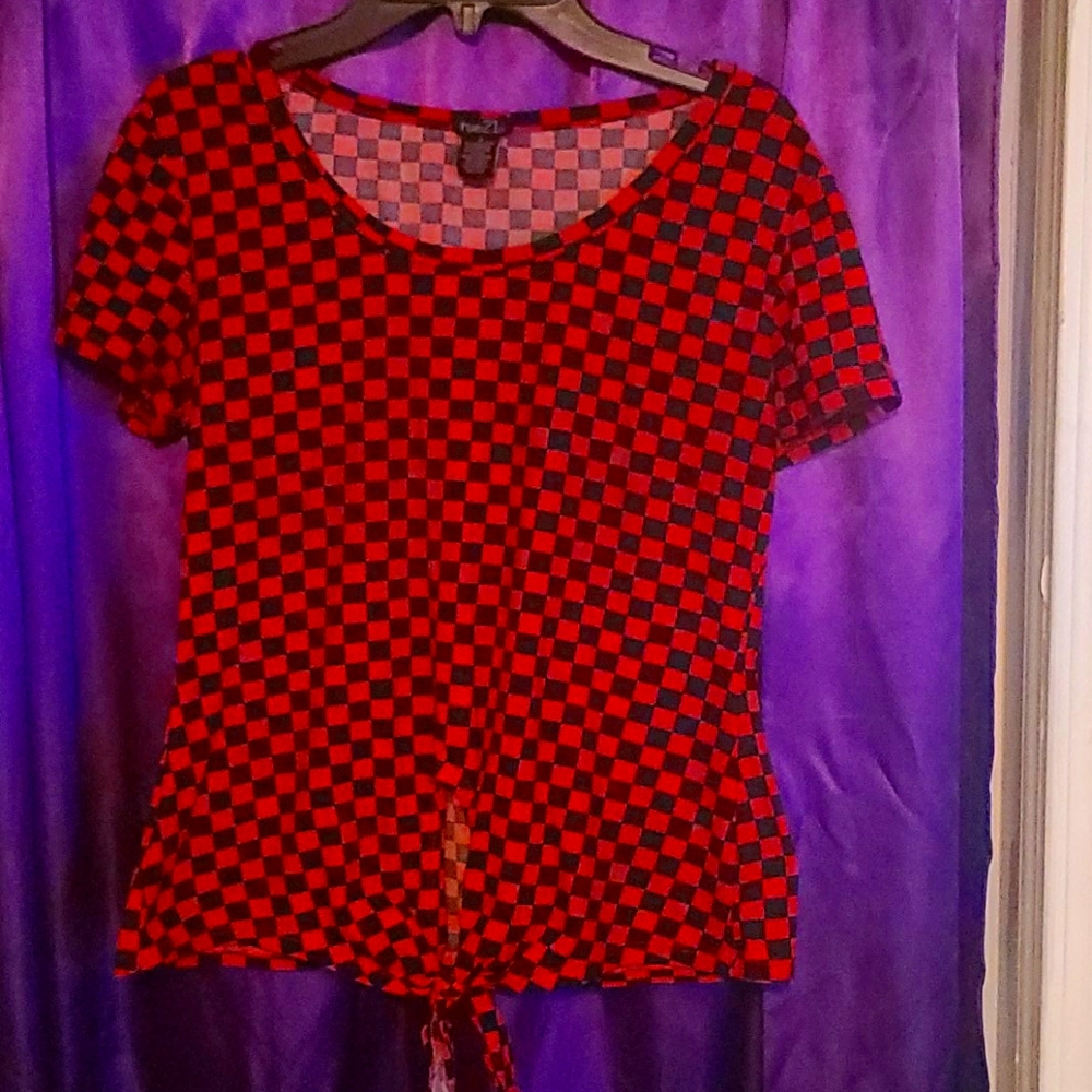 Red and black shirt